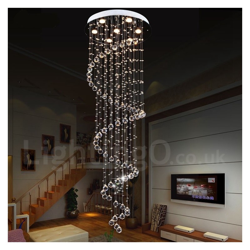 7 Lights Modern K9 Crystal Ceiling Pendant Light Indoor Chandelier Lighting Lamps Fixtures