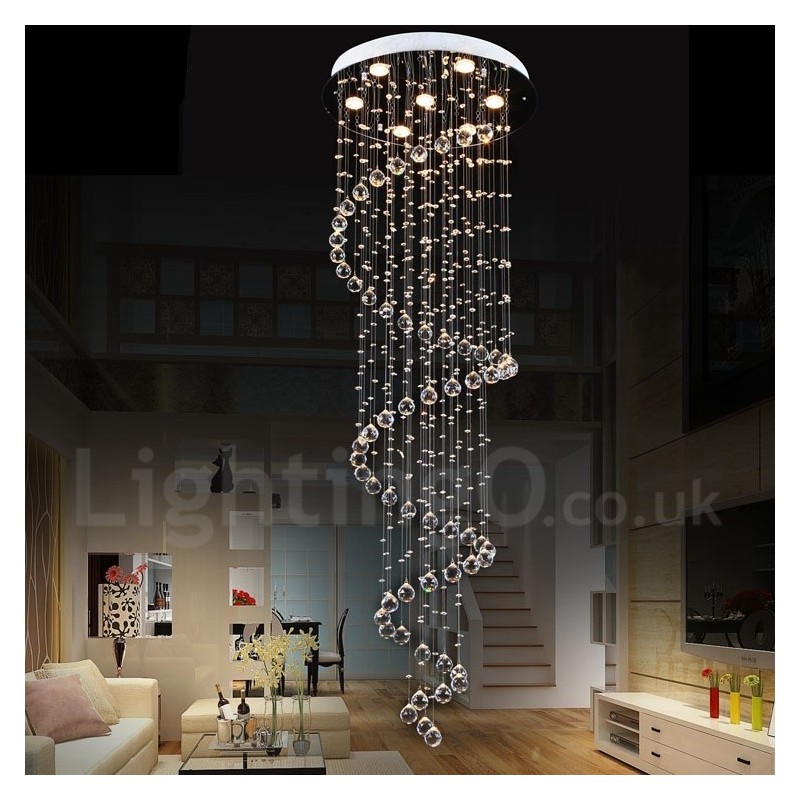 7 Lights Modern K9 Crystal Ceiling Pendant Light Indoor Chandelier Lighting Lamps Fixtures