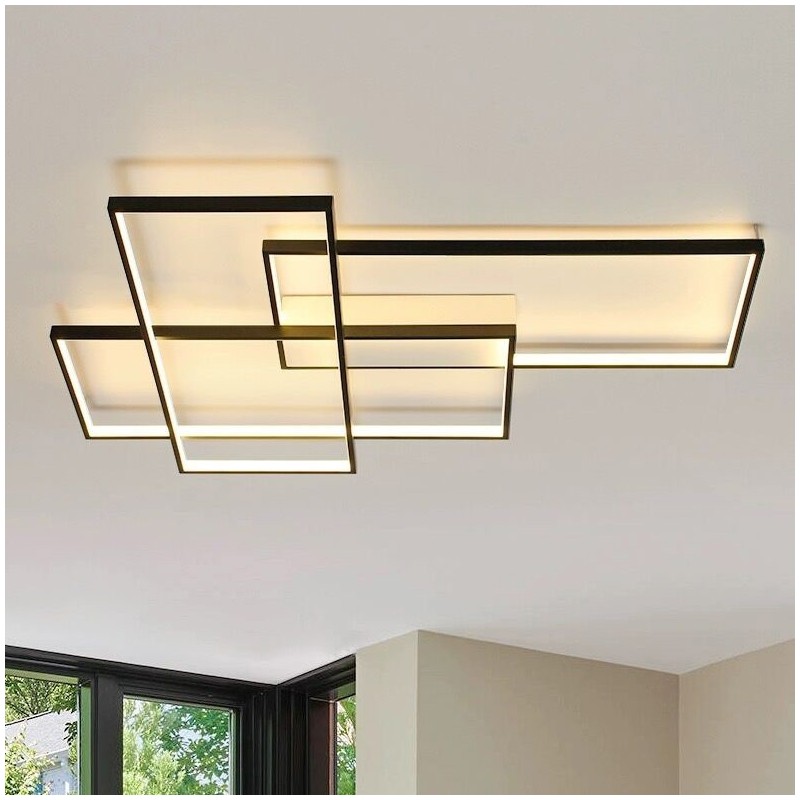 Modern Comtemporary Alumilium Painting Ceiling Light Flush Mount Wall Light with Remoter Dimmer for Living Room Bed Room