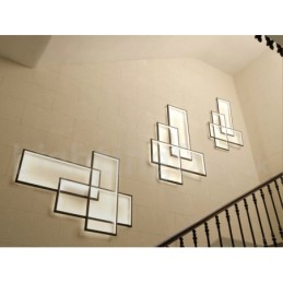 Modern Comtemporary Alumilium Painting Ceiling Light Flush Mount Wall Light with Remoter Dimmer for Living Room Bed Room