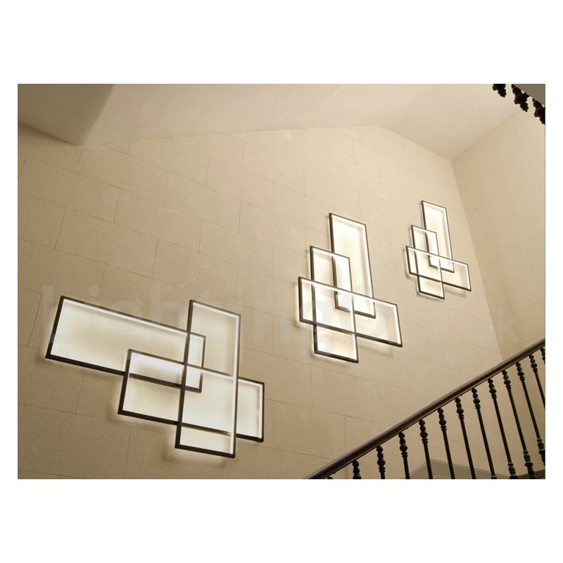 Modern Comtemporary Alumilium Painting Ceiling Light Flush Mount Wall Light with Remoter Dimmer for Living Room Bed Room