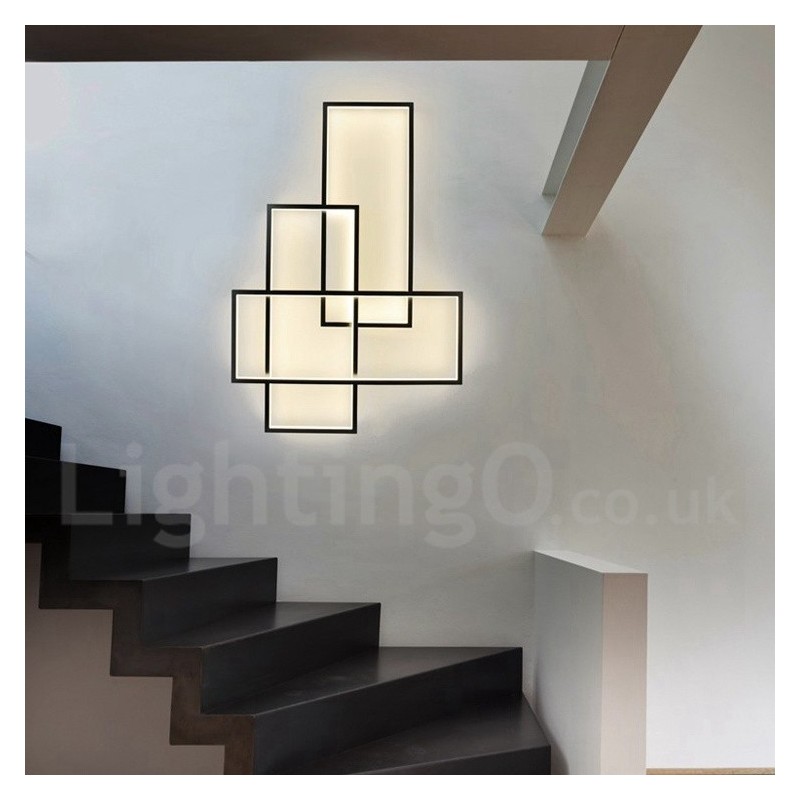 Modern Comtemporary Alumilium Painting Ceiling Light Flush Mount Wall Light with Remoter Dimmer for Living Room Bed Room