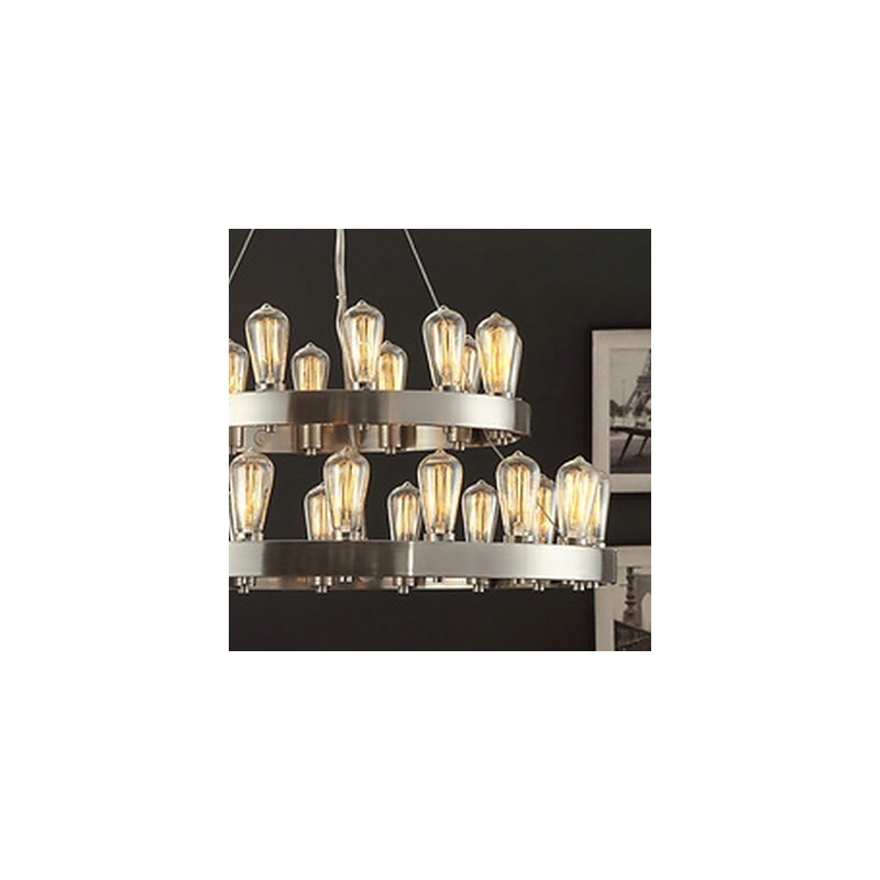 Vintage Mini Style Chrome Metal Chandelier