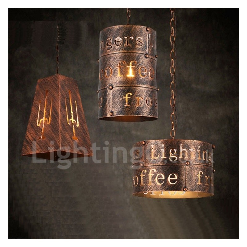 1 Light Retro Vintage Pendant Light Cafe House Pendant Lamp