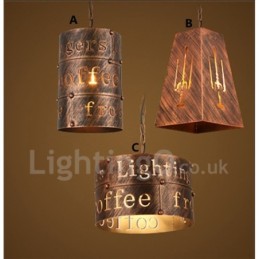 1 Light Retro Vintage Pendant Light Cafe House Pendant Lamp