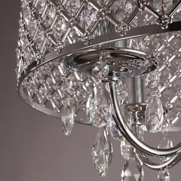 Traditional Classic Crystal Chrome Metal Chandelier