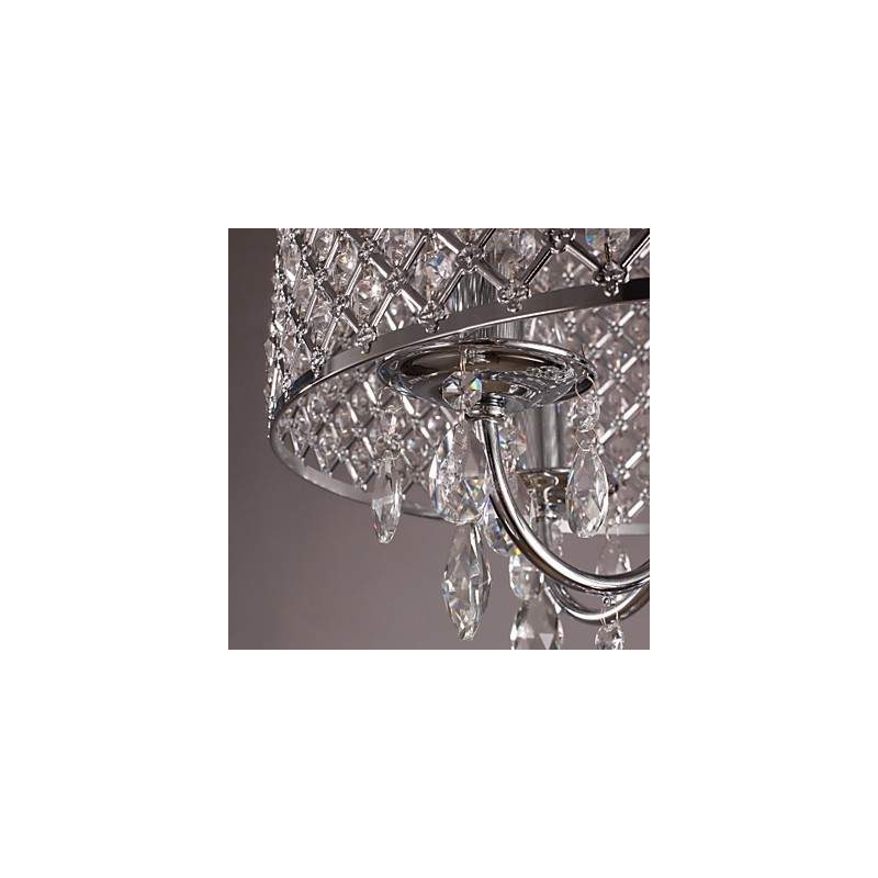 Traditional Classic Crystal Chrome Metal Chandelier