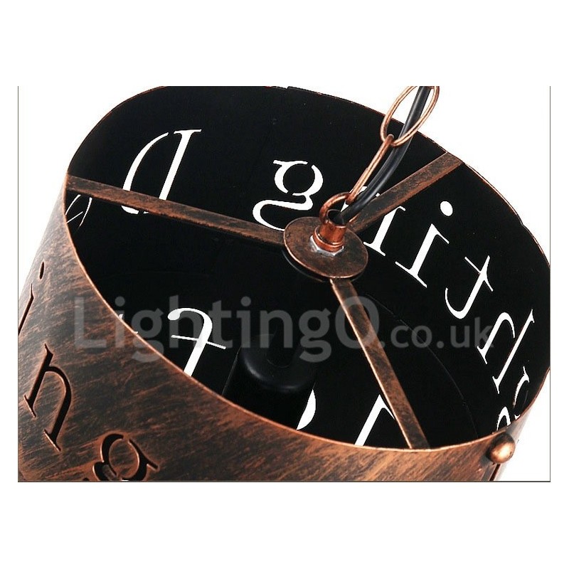 1 Light Retro Vintage Pendant Light Cafe House Pendant Lamp