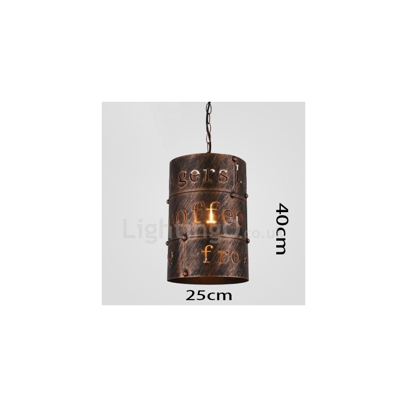 1 Light Retro Vintage Pendant Light Cafe House Pendant Lamp