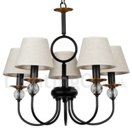 5 Light Rustic Retro Black Mediterranean Style Contemporary Candle Style Chandelier