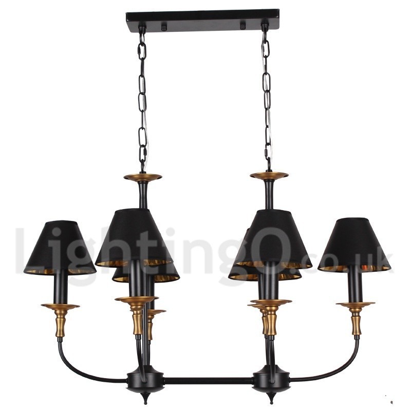 6 Light Retro Contemporary Candle Style Chandelier