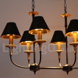 6 Light Retro Contemporary Candle Style Chandelier