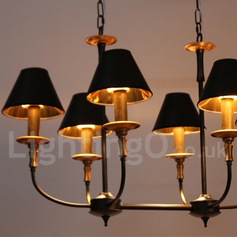 6 Light Retro Contemporary Candle Style Chandelier