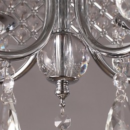 Traditional Classic Crystal Chrome Metal Chandelier