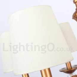 6 Light Rustic Black Retro Candle Style Chandelier