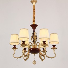 Crystal Chandelier 6 Lights Fashion Painting Metal