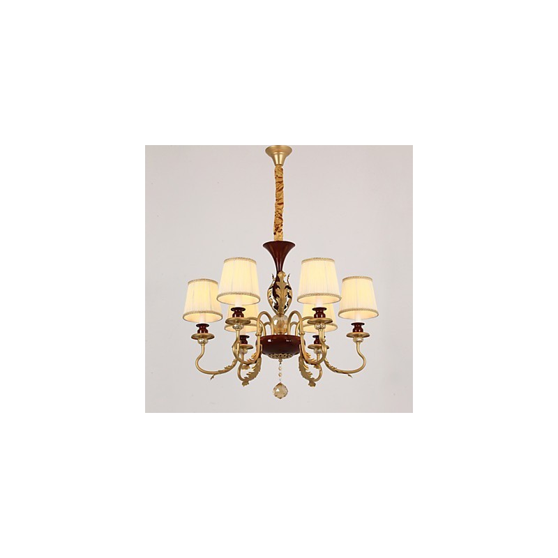 Crystal Chandelier 6 Lights Fashion Painting Metal