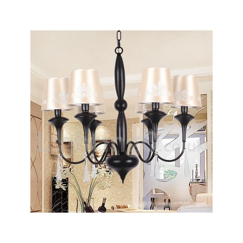 6 Light Mediterranean Style Candle Style Chandelier