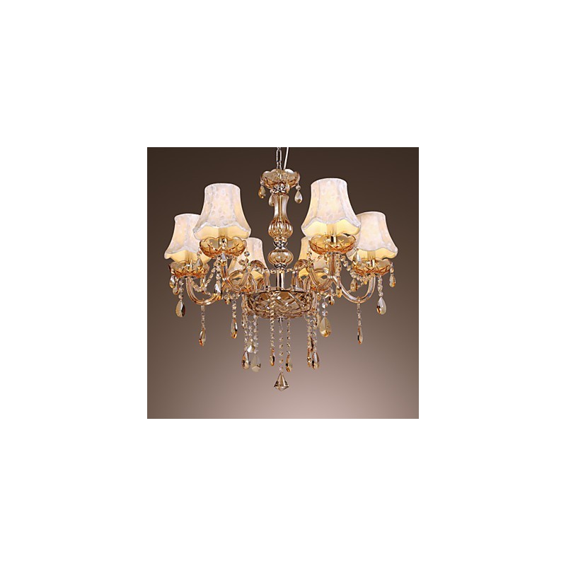 European Style Luxury 6 Light Chandelier With K9 Crystal