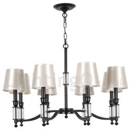 8 Light Black Retro Contemporary Candle Style Chandelier