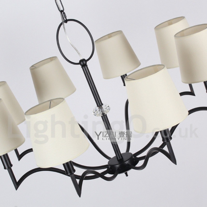 8 Light Modern Contemporary Candle Style Chandelier