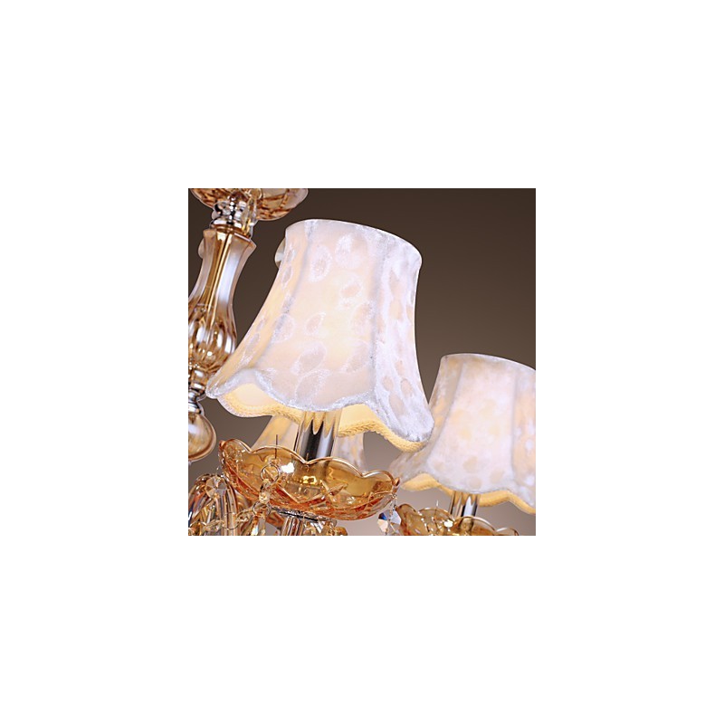 European Style Luxury 6 Light Chandelier With K9 Crystal