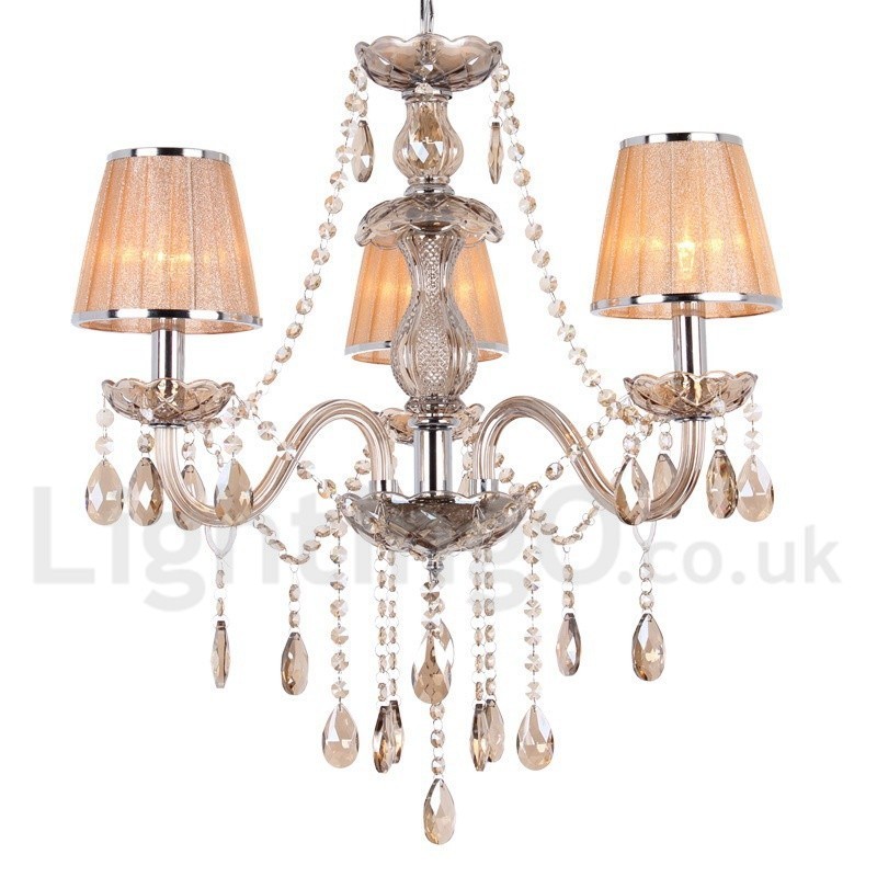 3 Light K9 Crystal Candle Style Chandelier