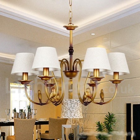 6 Light Modern Contemporary Rustic Retro Candle Style Chandelier
