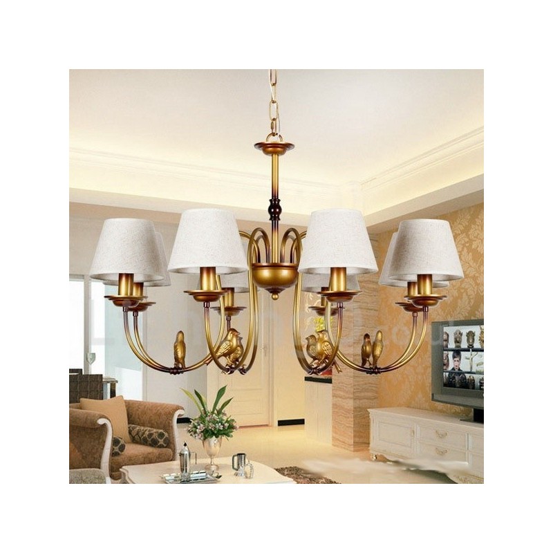 8 Light Modern Contemporary Rustic Retro Candle Style Chandelier
