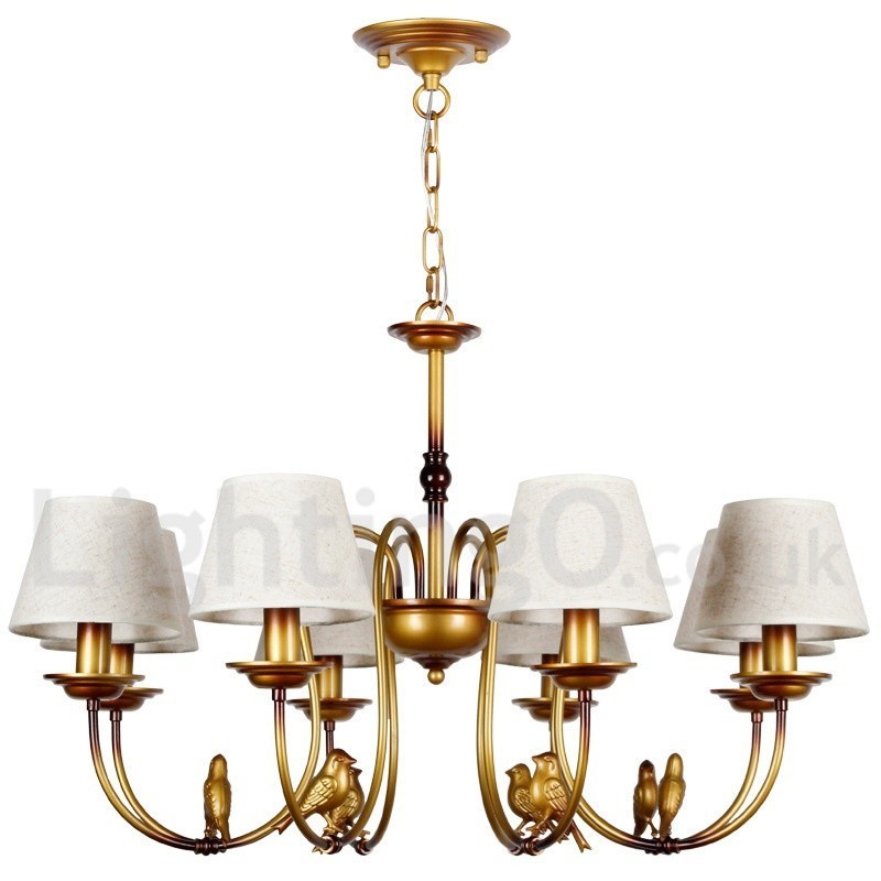 8 Light Modern Contemporary Rustic Retro Candle Style Chandelier