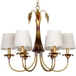 6 Light Modern Contemporary Rustic Candle Style Chandelier
