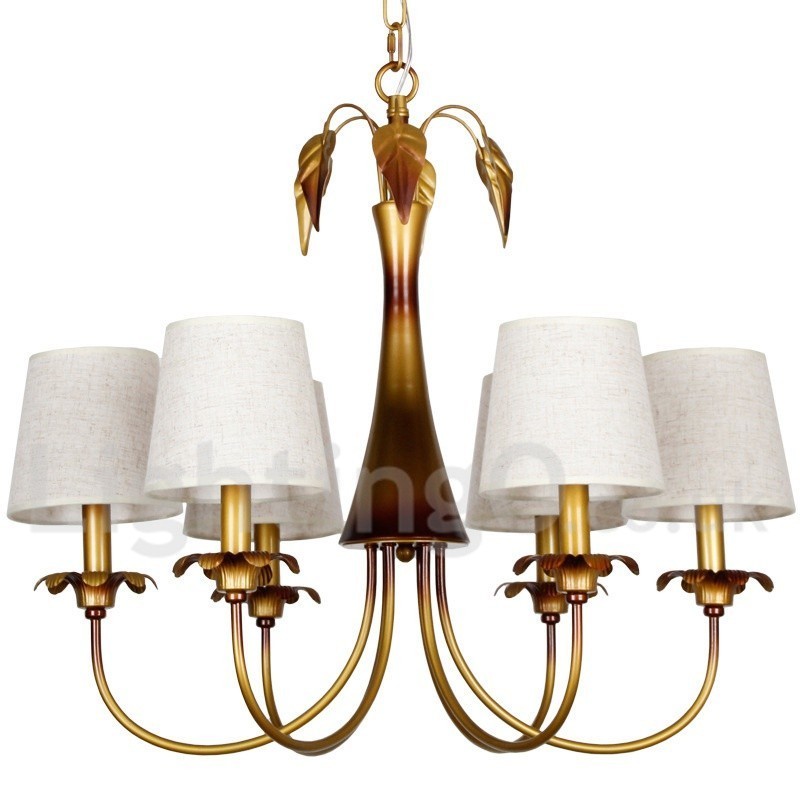 6 Light Modern Contemporary Rustic Candle Style Chandelier