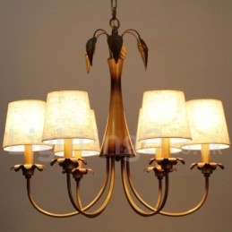 6 Light Modern Contemporary Rustic Candle Style Chandelier