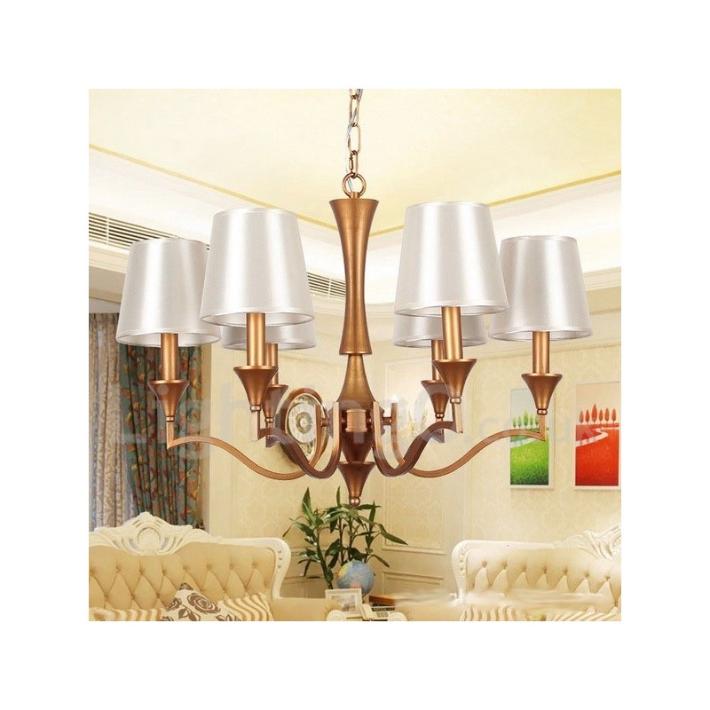 6 Light Mediterranean Style Candle Style Chandelier