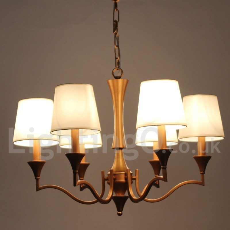 6 Light Mediterranean Style Candle Style Chandelier