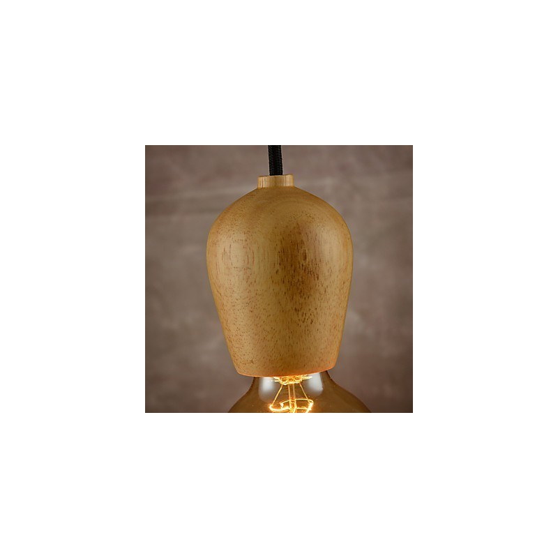 Chandelier Mini Style Modern Contemporary Wood Bamboo