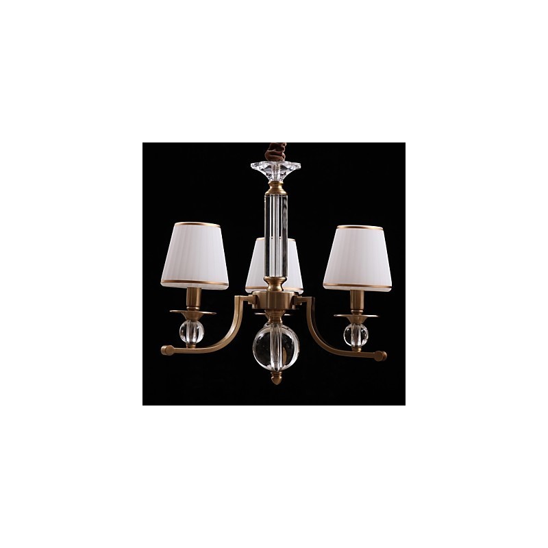Modern Contemporary Crystal Bronze Metal Chandelier