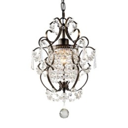 Iron Painting Chandelier with Clear Crystal Modern Lighting Lamp