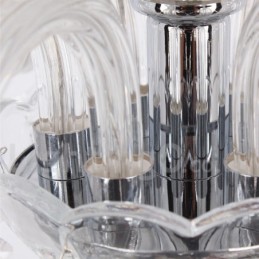 6 Light Contemporary K9 Crystal Candle Style Chandelier