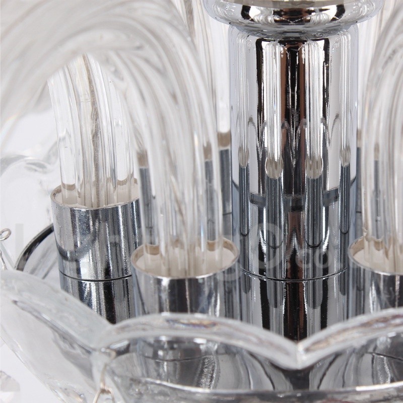 3 Light Contemporary K9 Crystal Candle Style Chandelier