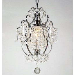 Iron Painting Chandelier with Clear Crystal Modern Lighting Lamp