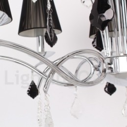 8 Light Contemporary K9 Crystal Candle Style Chandelier