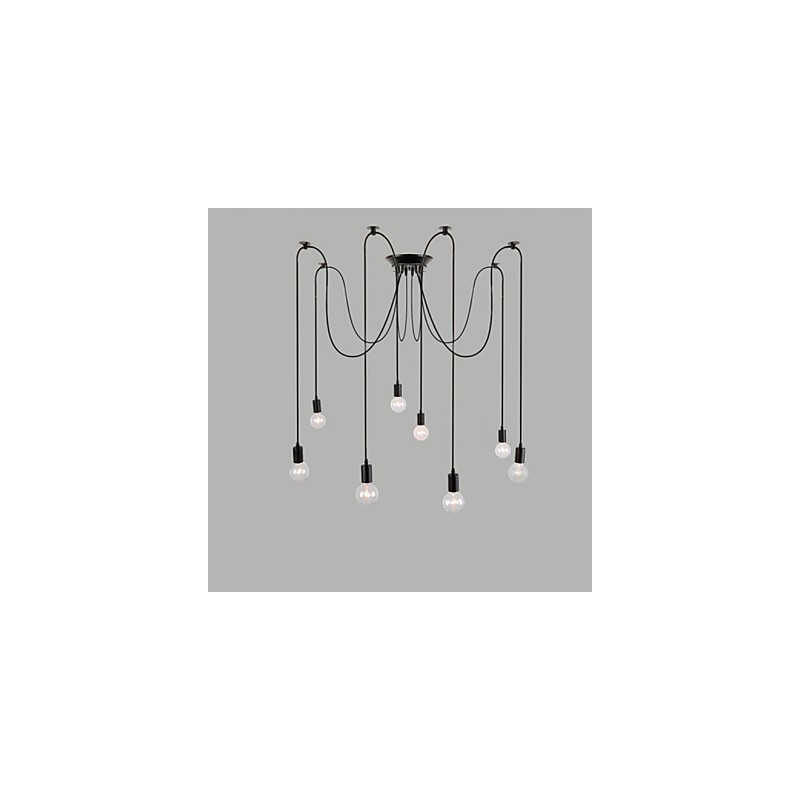 8 Lights Chandelier Pendant Light Traditional Classic Retro Metal