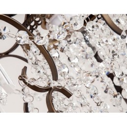 Iron Painting Chandelier with Clear Crystal Modern Lighting Lamp