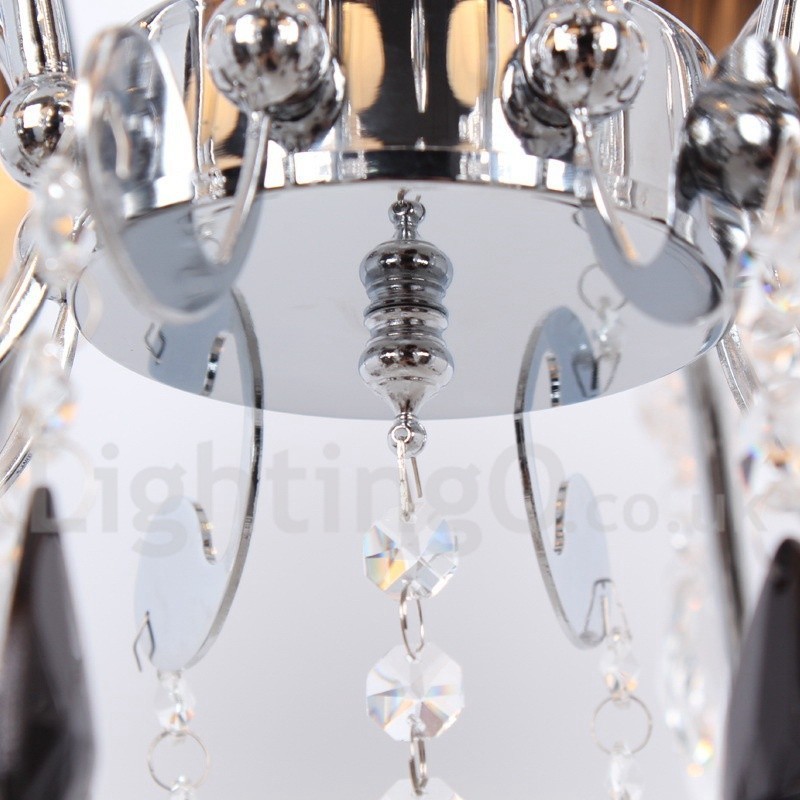 6 Light Contemporary K9 Crystal Candle Style Chandelier