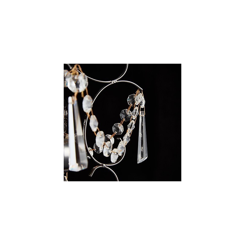 Iron Painting Chandelier with Clear Crystal Modern Lighting Lamp