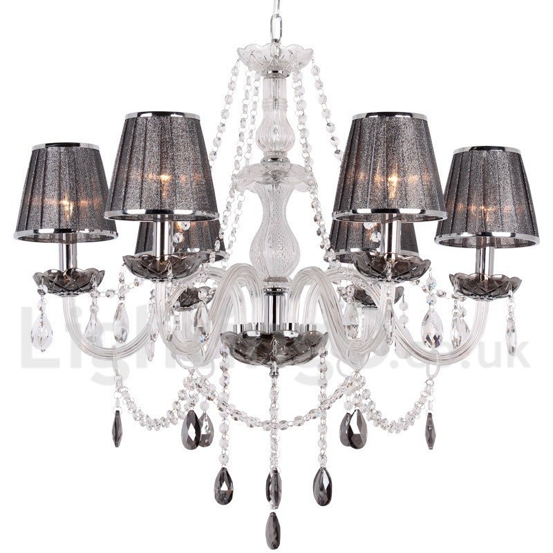 6 Light K9 Crystal Candle Style Chandelier