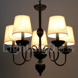 5 Light Rustic Retro Contemporary Candle Style Chandelier
