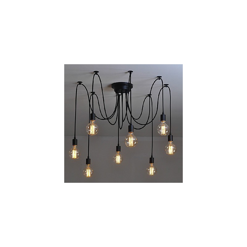 8 Lights Chandelier Pendant Light Traditional Classic Retro Metal