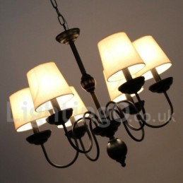 6 Light Rustic Retro Contemporary Candle Style Chandelier